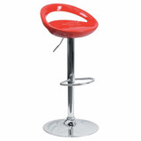 Flash Furniture Red Vinyl Barstool,Adj Height CH-TC3-1062-RED-GG