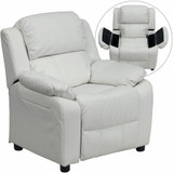 Flash Furniture White Vinyl Kids Recliner BT-7985-KID-WHITE-GG