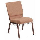 Flash Furniture Caramel Fabric Church Chair FD-CH02185-CV-BN-BAS-GG