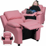 Flash Furniture Pink Vinyl Kids Recliner BT-7985-KID-PINK-GG