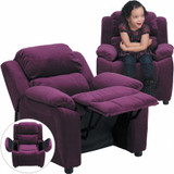 Flash Furniture Purple Micro Kids Recliner BT-7985-KID-MIC-PUR-GG