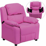 Flash Furniture Hot Pink Vinyl Kids Recliner BT-7985-KID-HOT-PINK-GG