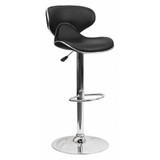 Flash Furniture Black Vinyl Barstool,Adj Height DS-815-BK-GG