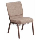 Flash Furniture Beige Fabric Church Chair FD-CH02185-CV-BGE1-BAS-GG
