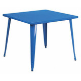 Flash Furniture Blue Metal Table,35.5SQ CH-51050-29-BL-GG
