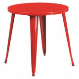 Flash Furniture Red Metal Table,30RD CH-51090-29-RED-GG
