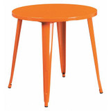 Flash Furniture Orange Metal Table,30RD CH-51090-29-OR-GG