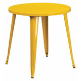 Flash Furniture Yellow Metal Table,30RD CH-51090-29-YL-GG