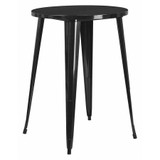 Flash Furniture Black Metal Bar Table,30RD CH-51090-40-BK-GG