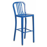 Flash Furniture Blue Metal Outdoor Stool,30" CH-61200-30-BL-GG