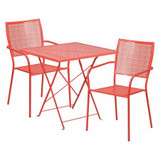 Flash Furniture Red Fold Patio Set,28SQ CO-28SQF-02CHR2-RED-GG