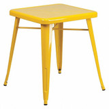 Flash Furniture Yellow Metal Table,23.75SQ CH-31330-29-YL-GG