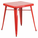 Flash Furniture Red Metal Table,23.75SQ CH-31330-29-RED-GG