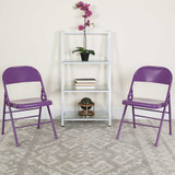 Flash Furniture Impulsive Purple Folding Chair,PK4 4-HF3-PUR-GG
