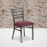 Flash Furniture Clear Ladder Chair-Burg Seat,PK2 2-XU-DG694BLAD-CLR-BURV-GG