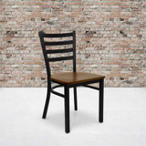 Flash Furniture Black Ladder Chair-Cherry Seat,PK2 2-XU-DG694BLAD-CHYW-GG