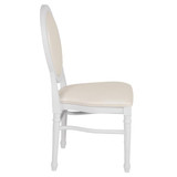 Flash Furniture White Round Back Dining Chair,PK2 2-LE-W-W-MON-GG