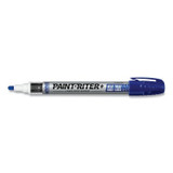 Paint-Riter+ Heat Treat Liquid Paint Marker, Blue, 1/8 in Tip, Bullet Tip