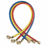 Yellow Jacket Manifold Hose Set,48 In,Red,Yellow,Blue 22984