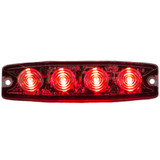 Buyers Products Strobe Light,Ultra-Thin,Red,4.4" 8892243