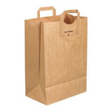 Partners Brand Flat Handle Grocery Bag,12x7x17",PK300 BGFH102U