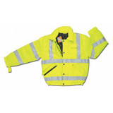 Mcr Safety B0Mber Jacket W Lime Silver Stripes,2XL BMRCL3LX2