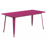 Flash Furniture Purple Metal Table,31-1/2"X63" ET-CT005-PUR-GG
