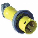 Hubbell IEC Pin and Sleeve Plug,30 A,Yellow,2Pl HBL330P4W