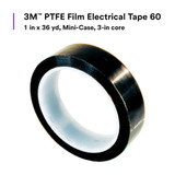 3m Elec Tape,108 ft Lx1 in W,4 mil,CLR,PK9 60-1"X36YD