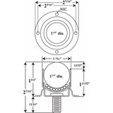 Ashland Conveyor Ball Transfer,Flange,1-1/4" Ball Dia. BT FS 3/8-16 1.25DIA 250 CS/CS