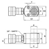 Williams Single Acting Cylinder,5T,1" 6C05T01