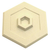 Primeline Tools Wall Guards,5",Ivory,Hexagon,S/A,PK5 MP9140