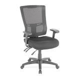 Lorell High-Back Mesh Chair,Fabric Black Seat LLR85561