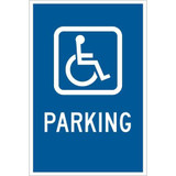 Brady Handicap Parking Sign,18"H,12"W,Alum 91362