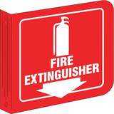 Brady Fire Extinguisher Sign,8X8",WHT/R,ENG L0FE15A