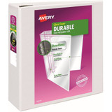 Avery Binder,Durable View,EZD Rings,4",White 09801