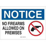 Brady Notice Security Sign,10X14",ENG,SURF 84907