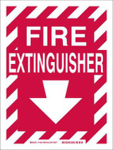 Brady Fire Extinguisher Sign,12" HX9" W 71038