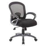 Boss Mesh Task Chair,Ergonomic,Mid Back B6256-BK