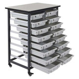 Luxor Stackable Storage Bins,(16 S) MBS-DR-16S