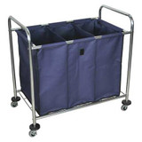 Luxor Laundry Cart,Navy Canvas Bag,w/Dividers HL15