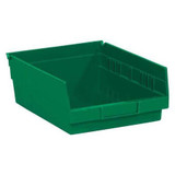 Partners Brand Bin Box,Shelf,11 5/8x11 1/8x4",Green,PK8 BINPS105G