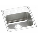 Elkay Sink SS,17x22,Faucet 3 Hole LR17163