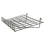 Econoco Grid Slant Shelf,15" x 24",Chrome,PK4 BLKS/91