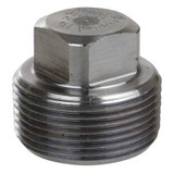 Sim Supply Square Head Plug, 304 SS, 3 in, MNPT  4307000870