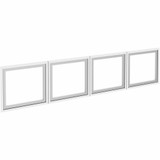 Lorell Wall-Mount Hutch Frosted Glass Door - Finish: Frost - For Hutch, Office