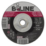 Depressed Center Combo Wheel, 4-1/2 in dia, 1/8 in Thick, 5/8 in-11 Arbor, 30 Grit, Aluminum Oxide