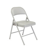 National Public Seating Commercialine Folding Chair,Vnyl,Gry,PK4 952