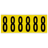 Brady Number Label,8,1-1/2 in. W x 3-1/2 in. H 3450-8