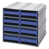 Quantum Storage Systems Cabinet,8 Drawers,11.38x11.75x11 in,Blue QIC-83BL